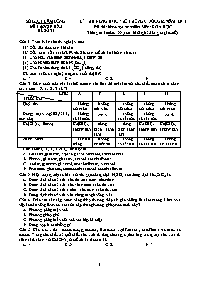 Đề thi tham khảo THPT Quốc gia môn Hóa học năm 2017 - Đề số 21 - Sở GD & ĐT Lâm Đồng (Có đáp án)